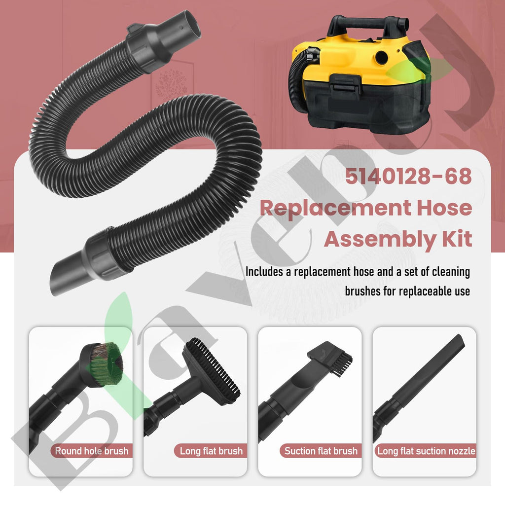 5140128-68 Replacement Hose Assembly And Vac Hose Attachment Kit Compatible with Dewalt Vacuum DCV580 DCV581H DCV580H Models