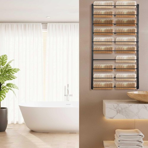 YANGSHUO Wine Rack Wall Mounted: 20 Bottles Display Hanging - Large Capacity Wine Storage for Wine Lovers, Bar Operators as Wine Cellar/Bar/Restaurant/Hotel Lobby Display