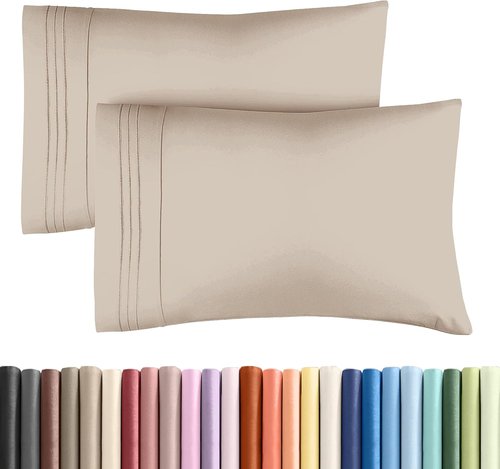 King Pillow Cases by [Brand Name] - Ultra Soft Hotel Quality Covers | Wrinkle-Free & Fade Resistant - 2 Piece Set in Wheat