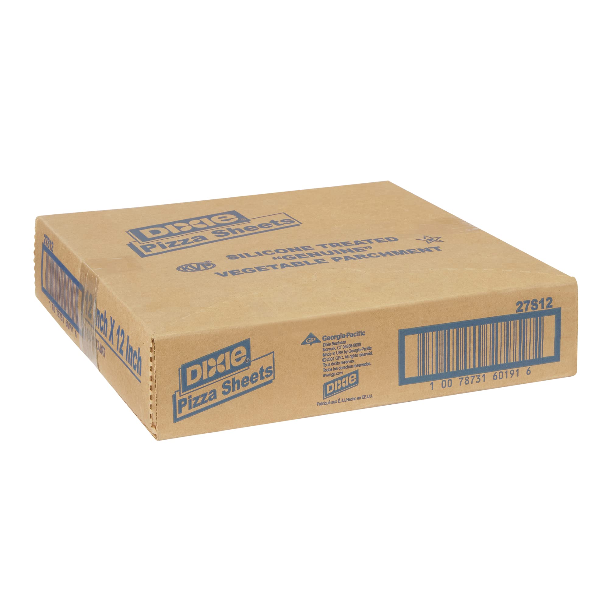 Dixie Parchment Silicon-Coated Pizza Sheet by GP PRO (Georgia-Pacific), White, 27S12, 12" L x 12" W, (Case of 1,000)