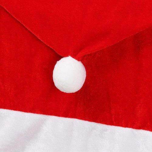Hongsome Christmas Chair Back Covers - Set of 4 Cute Santa Hat Decorations for Holiday Dining