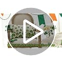 St. Patrick's Day Shamrock Pillow Cover 12x20 Inch - Green