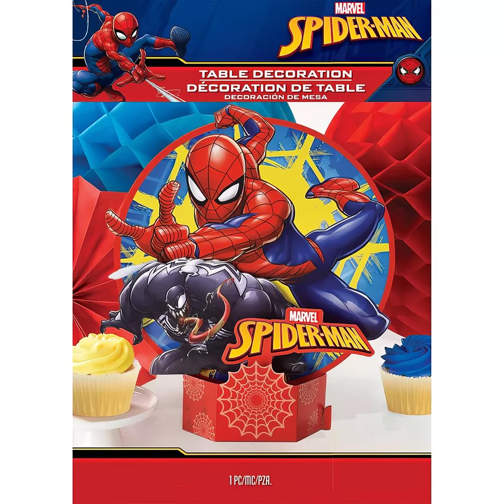 Spider-Man Webbed Wonder Table Decoration - 11.4" (Pack of 1) - Durable Material - Perfect for Superhero Fans and Themed Celebrations