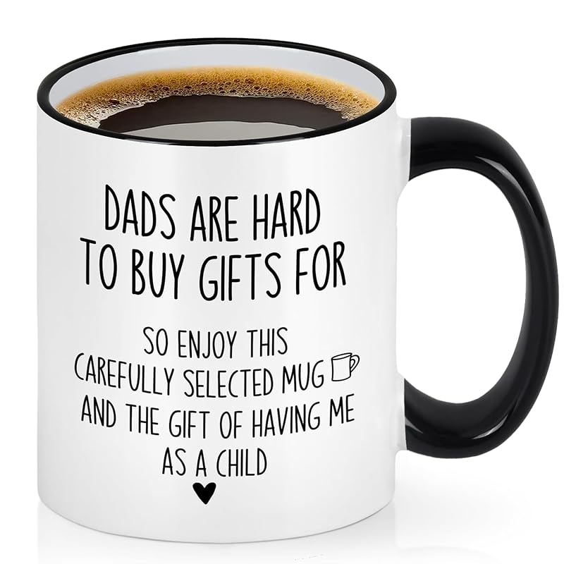 Dad Coffee Mug - Best Dad Ever Gift from Daughter Son for Father’s Day, Christmas