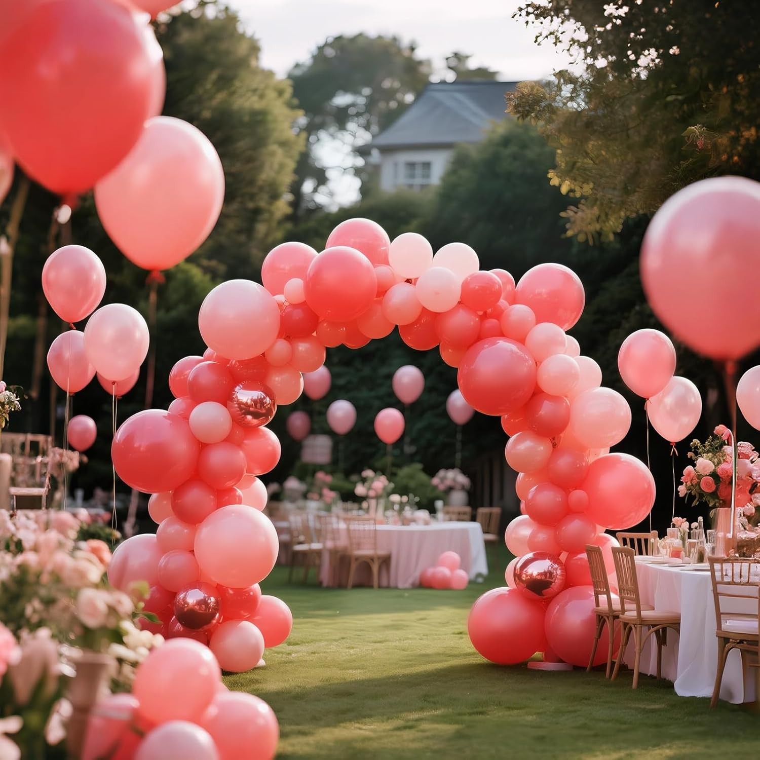Coral Red Latex Balloons by [Brand Name] - 110pcs 12 Inch for Birthday Party, Baby Shower & Wedding