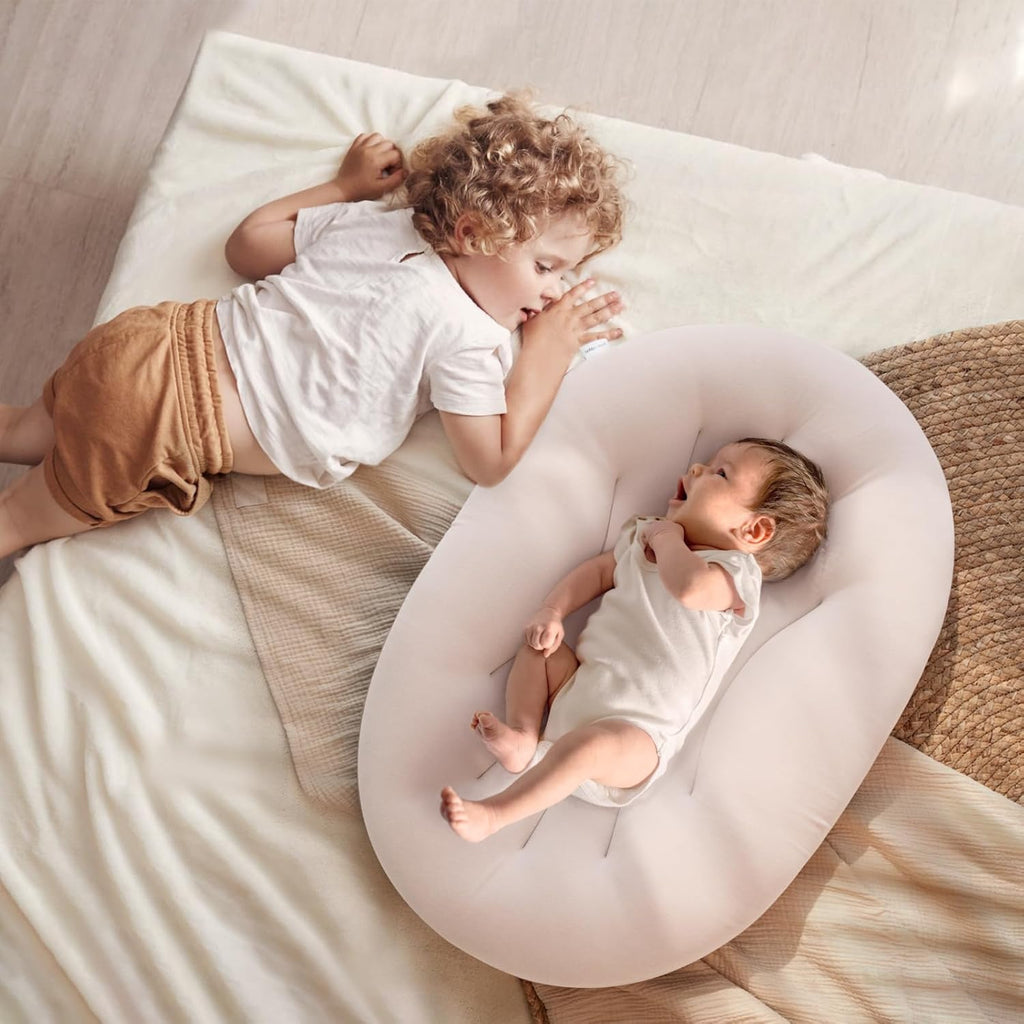 Skiennix Baby Lounger - Portable & Lightweight Pillow for Tummy Time | Skin-Friendly for 0-12 Months
