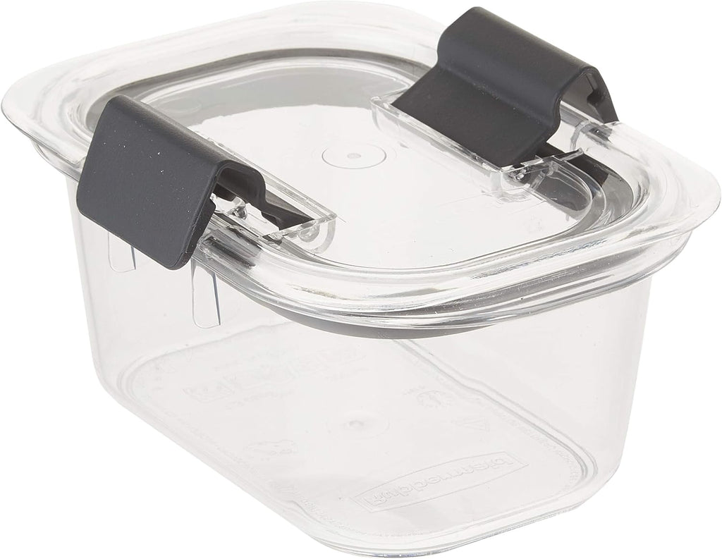 Rubbermaid Brilliance Food Storage Containers - Small 1.3 Cup Clear | 2-Pack for Freshness