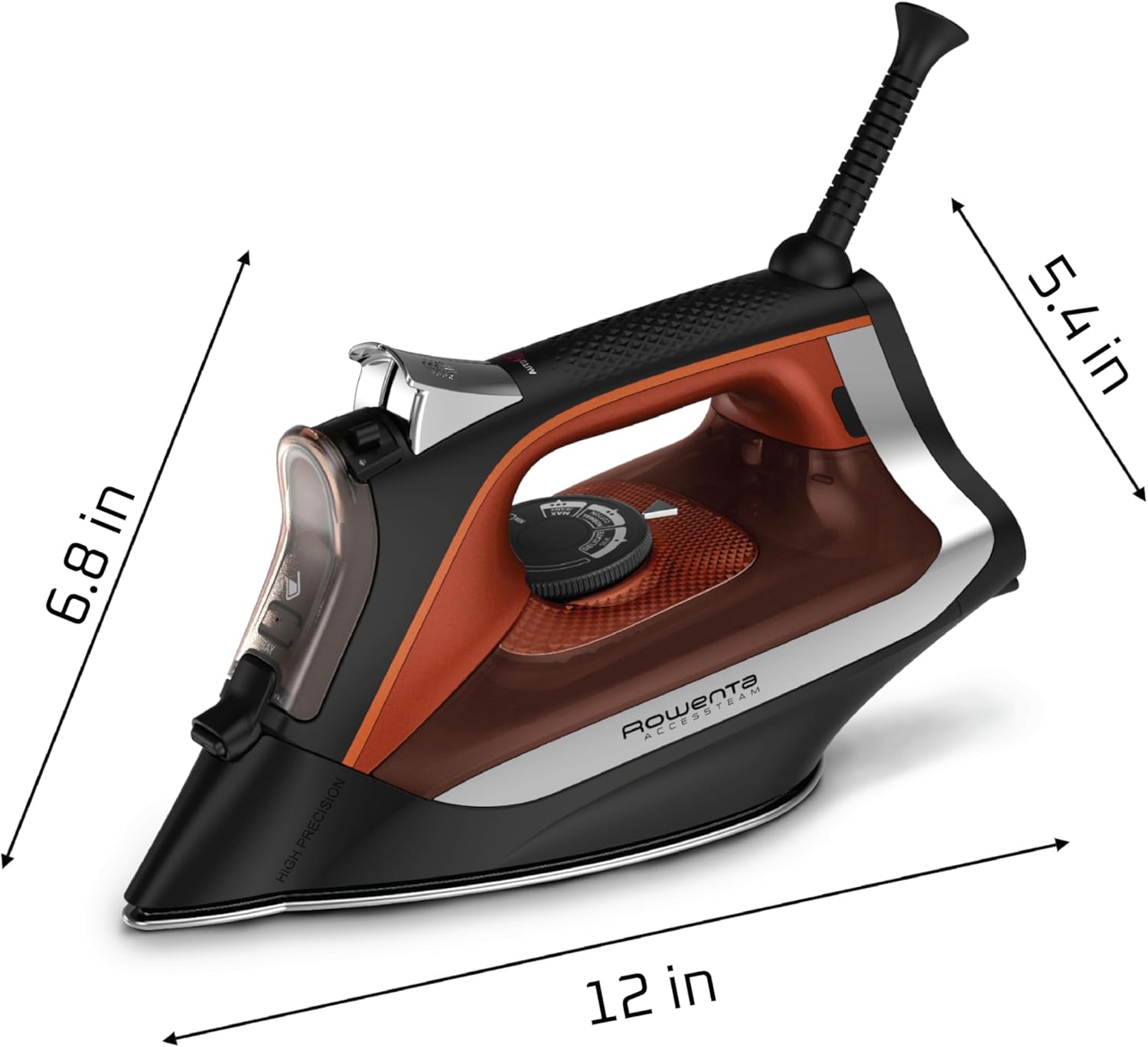 Rowenta Access Steam Iron - Powerful Vertical Steamer with Anti-Drip Protection | Red Finish