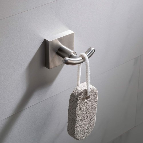 Kraus Ventus Bathroom Robe and Towel Double Hook, Brushed Nickel Finish, KEA-17702BN