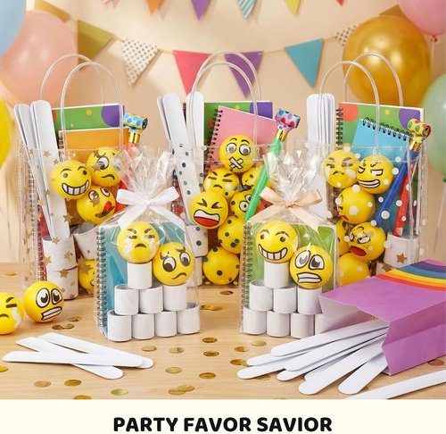 LovesTown 48PCS Slap Bracelets - Blank White Party Wrist Bands for Kids' Birthday Favors & Crafts