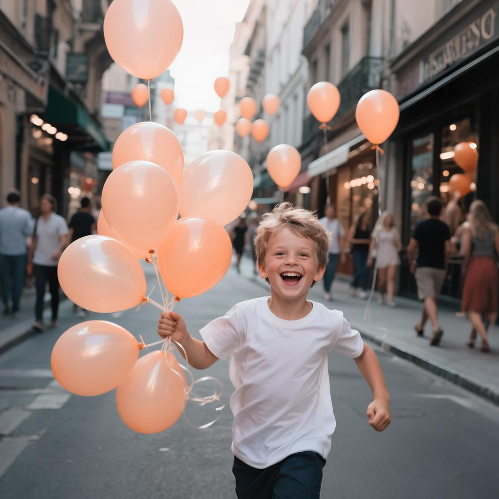Pastel Orange Balloons by [Brand Name] - 110pcs 12-Inch Latex Balloons for Birthday Parties & Baby Showers