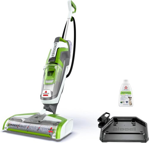 Bissell Crosswave Turbo Vacuum Mop - All-In-One Wet & Dry Cleaner for Hard Floors & Area Rugs | Model 3888A