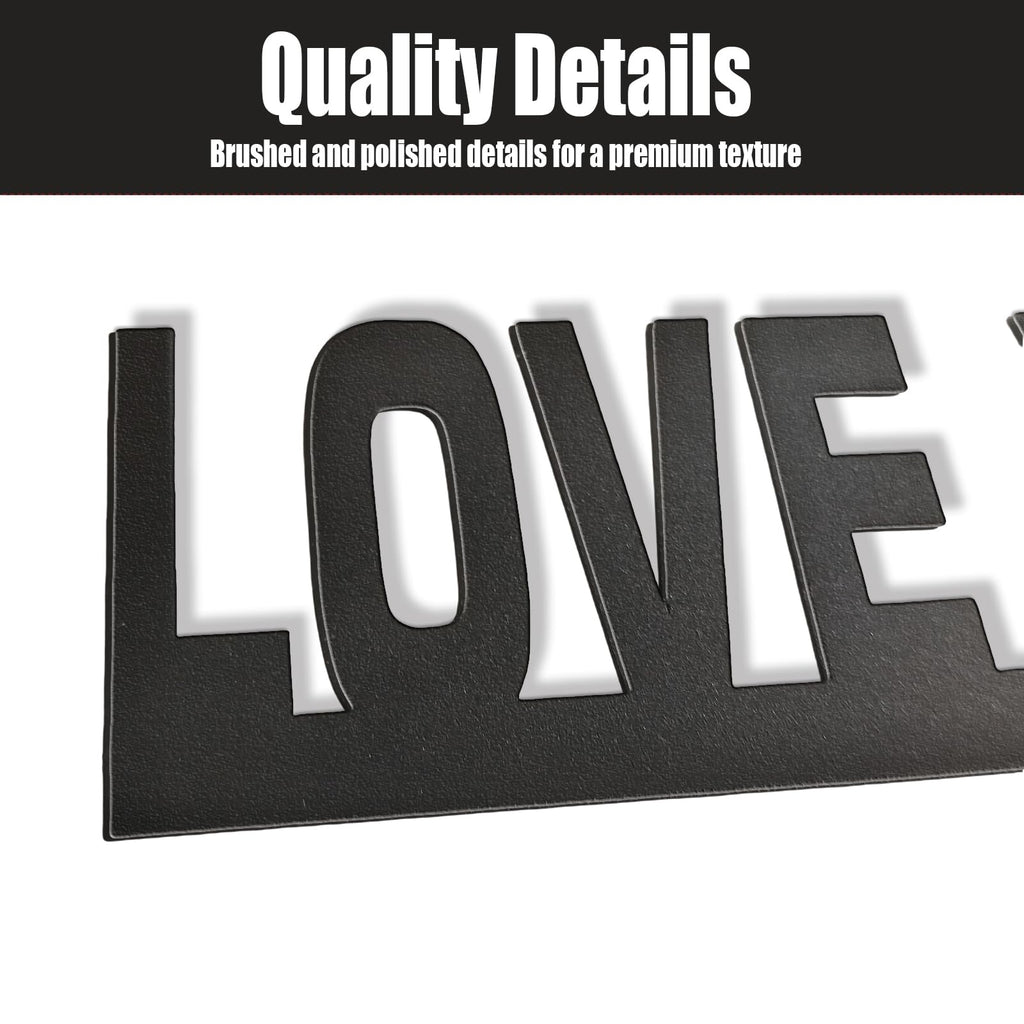 2025 New Year Gift - Cute Metal Door Topper Love You Bye Over Door Frame Decor Corner Sign Black Ornaments Wood Decorations Funny Christmas (LOVE YOU BYE)