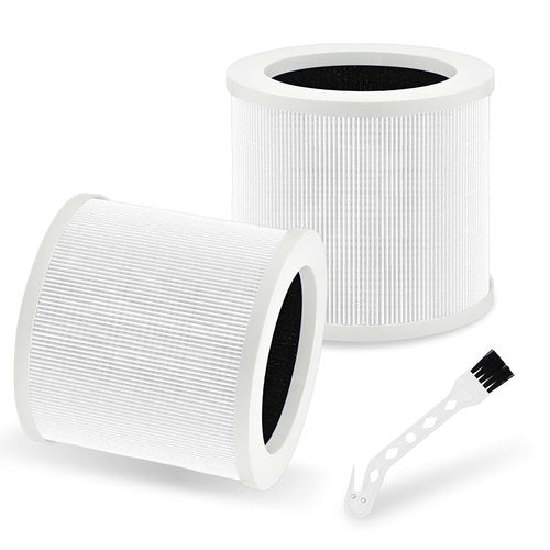 2 Pack A1 Replacement Filter Compatible with VEWIOR Air Purifier HQSC-50, HQKJ-80, AMEIFU AP01W, KOIOS HQKJ-50, Tailulu PUR0003, 3-IN-1 Air Cleaner Filter with Brush for A1 Air Purifier
