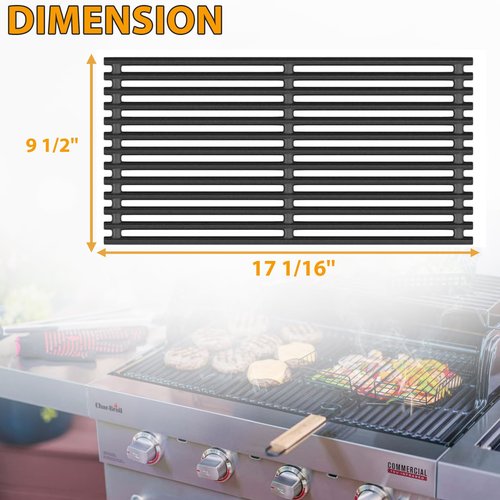 17'' Grill Grates Replacement for G541-0016-W2, G541-0016-W1 Charbroil Commercial TRU-Infrared Grill 463242715 463242716 466242715 463276016 463255020 463257520 463255721 G533-0009-W1 Parts Cast Iron