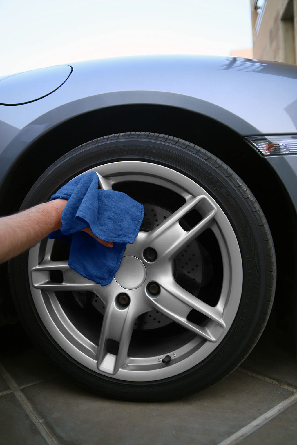 Avalon Towels Cotton Shop Rags – (Pack of 150) Size 12x14 Inches Cleaning Rags – Absorbent Shop Towels and Multipurpose Cleaning Towels for Automobiles, Industries, Garage and Homes (Blue)