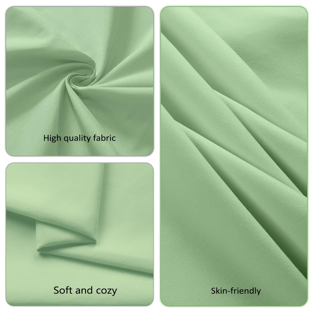 pepmily 8 Pack Light Green Round Tablecloth 120 Inch Round Table Cloth, Wrinkle Resistant and Washable Tablecloth Polyester Fabric Table Cloth Round Cover for Dining Wedding Banquet Party
