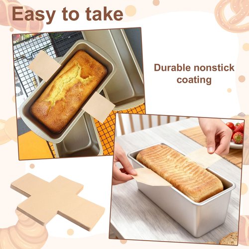 ZANHIX 100 Pcs Loaf Pan Liners 8x4 Inch, Non-Stick Disposable Brown Parchment Paper, Bread Pan Liners for Baking Toast, Cakes & Banana Breads - Greaseproof Loaf Liners for Baking Pans