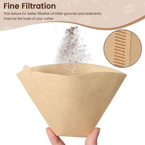 120 Count Cone Coffee Filters #4, Clinuse Unbleached Size 04 Coffee Filters 8-12 Cup, Disposable Natural Paper Filters, No.4 Cone Filters for Ninja, Cuisinart, Pour Over and Drip Coffee Maker
