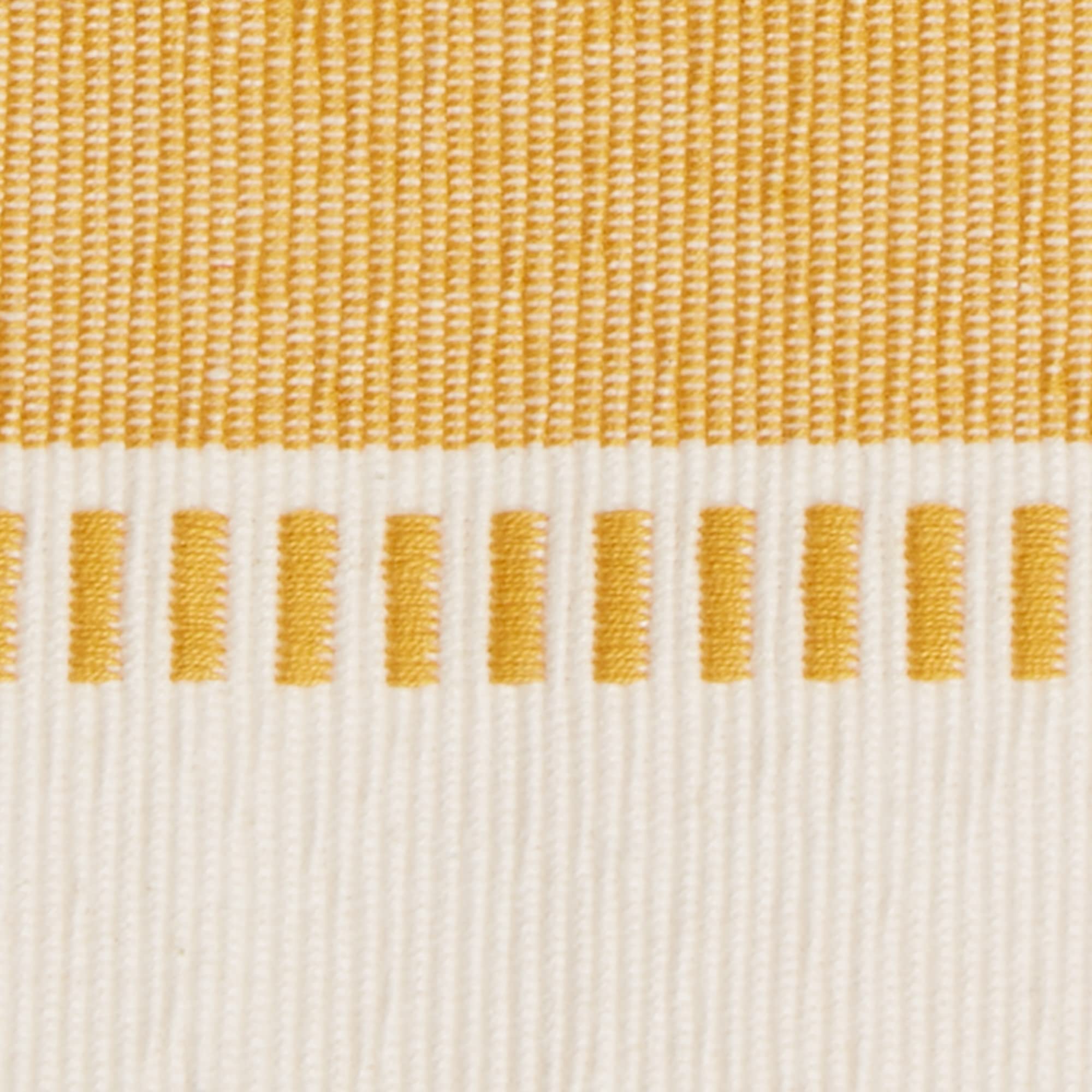 DII Dobby Stripe Woven Table Runner, 13x108 (13x113.5, Fringe Included), Honey Gold