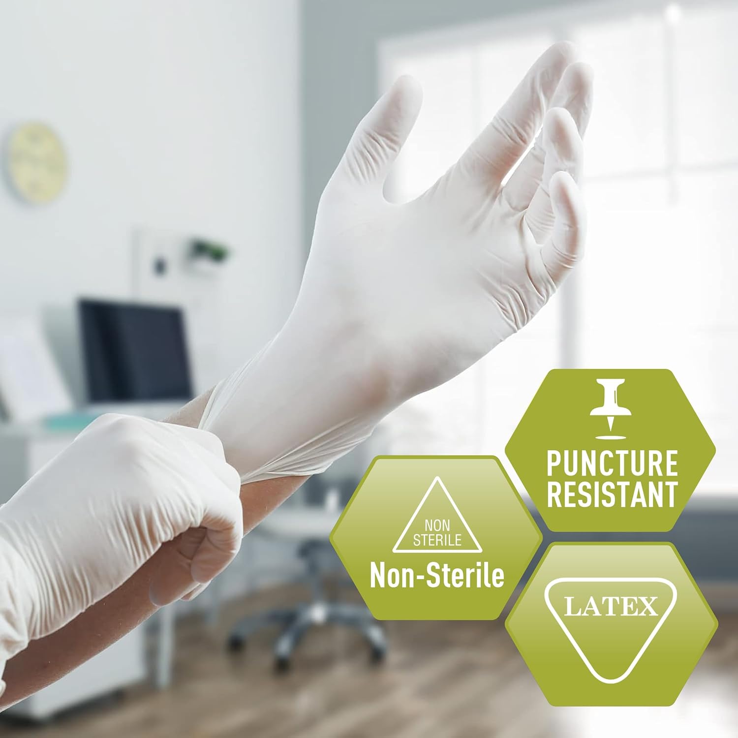MedPride Powder-Free Latex Exam Gloves - Large Size | Box of 100 for Superior Protection