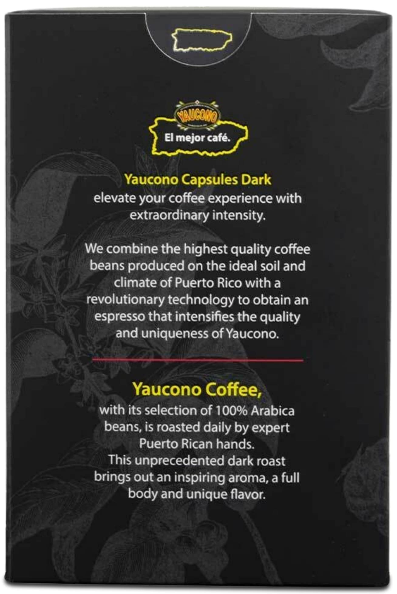 Yaucono Espresso Capsules, Dark Roast, 100 Percent Coffee from Puerto Rico Compatible with Nespresso Machines, 18 Count (Pack of 1)