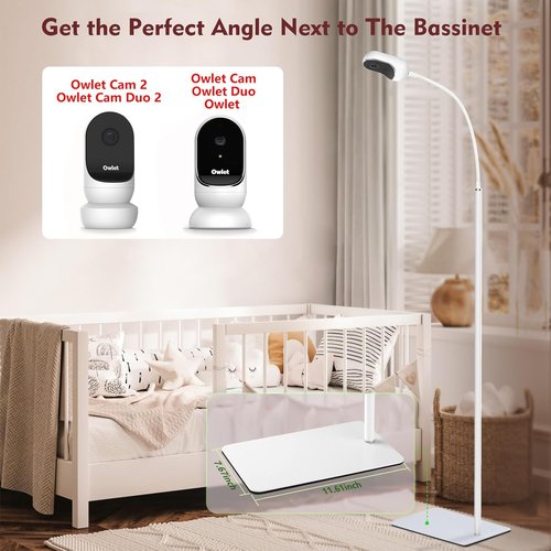 HelloBaby Baby Monitor Floor Stand - Adjustable Height 37.4"-69" | Universal Camera Mount for Nursery Safety