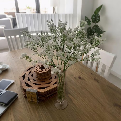 LYRWI 10PCS 21-inch Sturdy Artificial Baby’s Breath Flowers - Non-Shedding Design for Wedding/Home Decor, Realistic Faux Gypsophila with Reinforced Stem Base