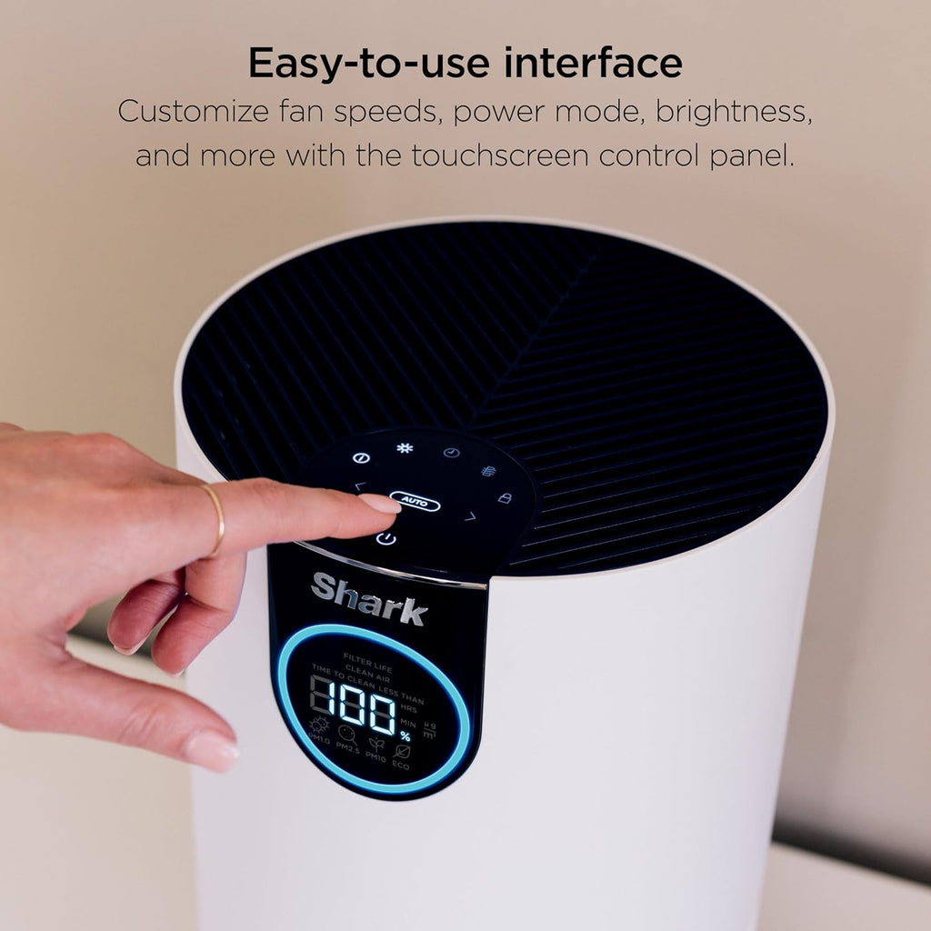 Shark Air Purifier - HEPA Filter with Clean Sense Technology for Large Rooms up to 1000 Sq Ft | Captures 99.98% of Allergens