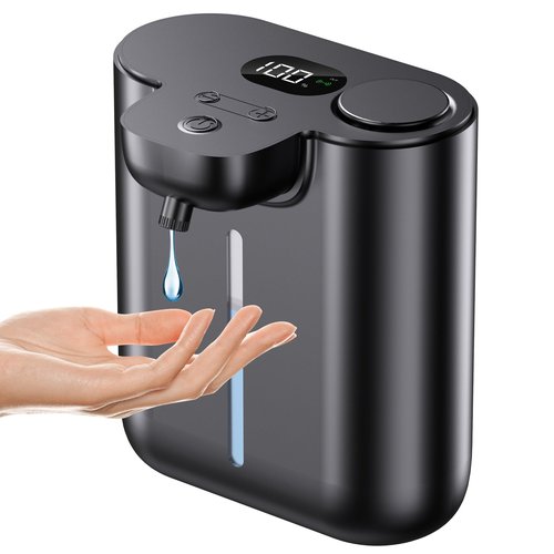 Ipefan Automatic Soap Dispenser,9 Levels Dish Soap Dispenser for Kitchen Sink,Touchless Liquid Hand Soap Dispenser for Bathroom,16.9oz/500ml,1200mah Rechargeable,Wall Mount & Countertop