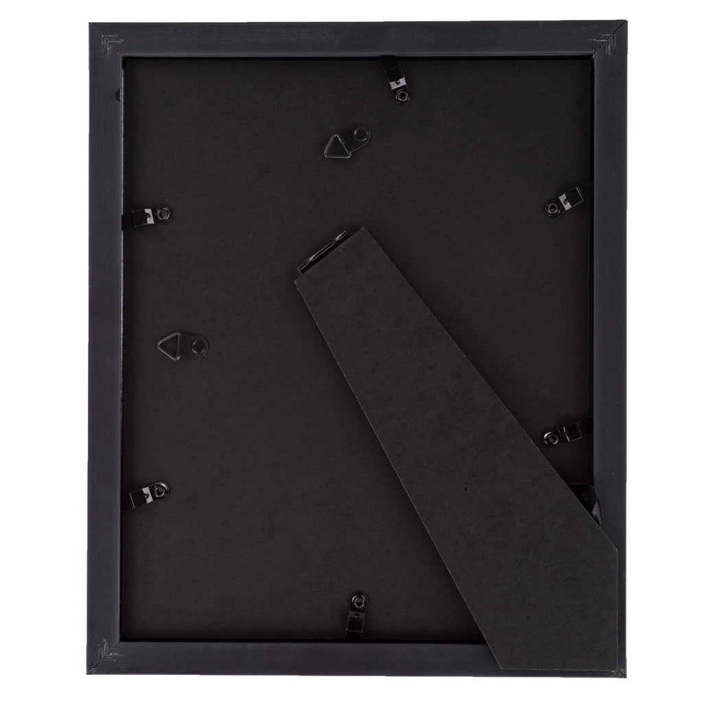 Set of 6 Picture Frames - 8x10 Photo Frame Set with Stand and Hooks for Gallery Wall or Family Portrait - Picture Wall Decor by Lavish Home (Black)