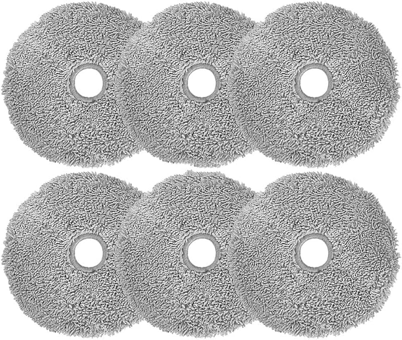6 PCS Washable Mop Pads for Lydsto W2 Robot Vacuum, Reusable Microfiber Cloths