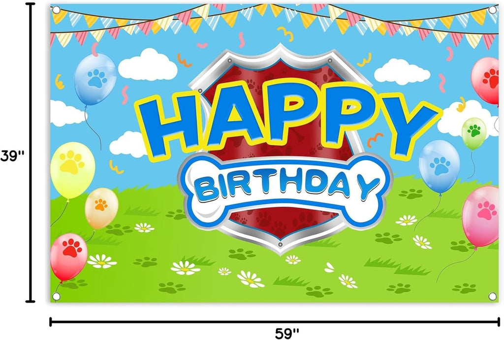 Skiennix 5x3ft Cartoon Dog Theme Backdrop - Perfect Photography Background for Kids' Birthday Parties