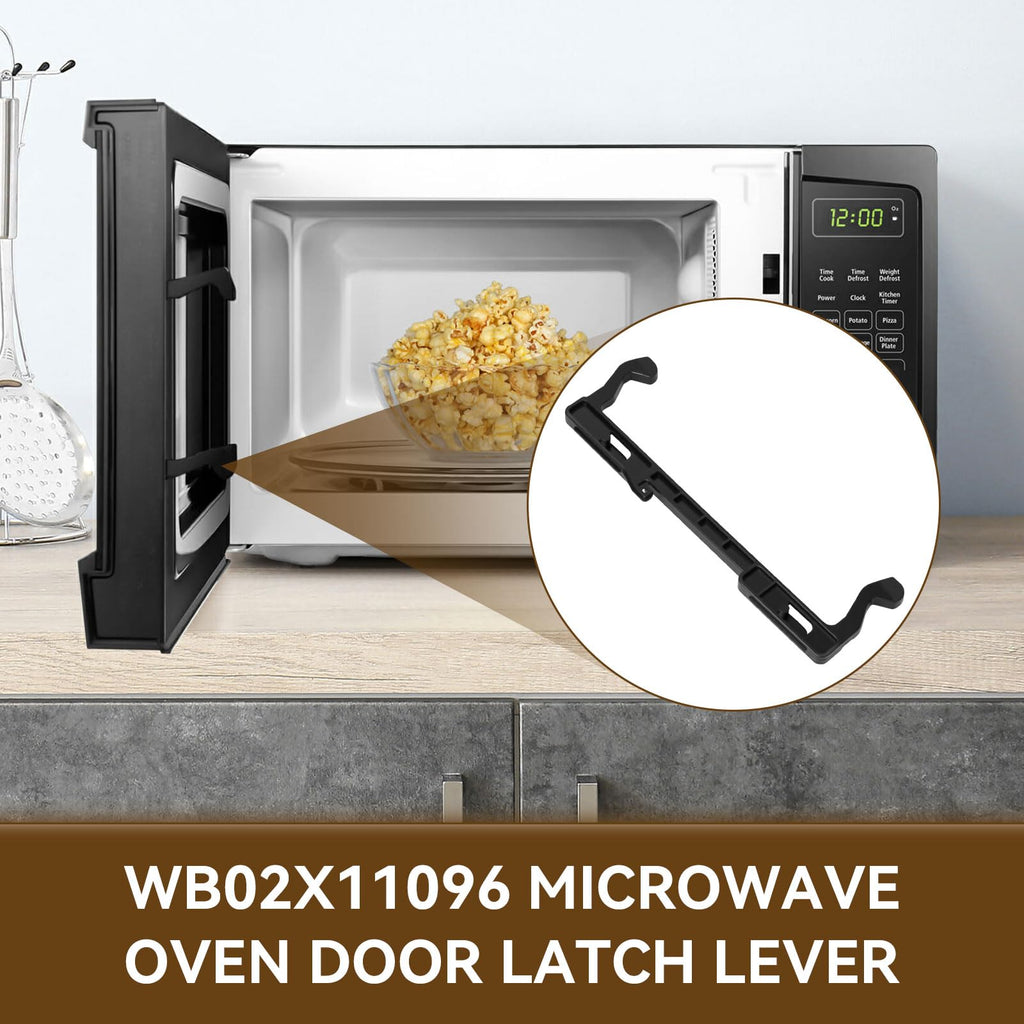 Microwave Oven Door Latch Lever WB02X11096 Parts Replacement for GE,Replaces AP3682051 1084749 AH952070 EA952070 PS952070 WB02X10717 WB2X10717