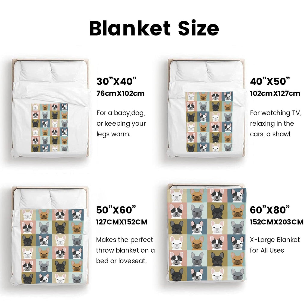 French Bulldog Blanket Gifts Super Soft Bulldog Dog Throw Blanket, Warm Cozy Fluffy Lightweight Blankets and Throws for Couch Sofa Bed 50"X40"