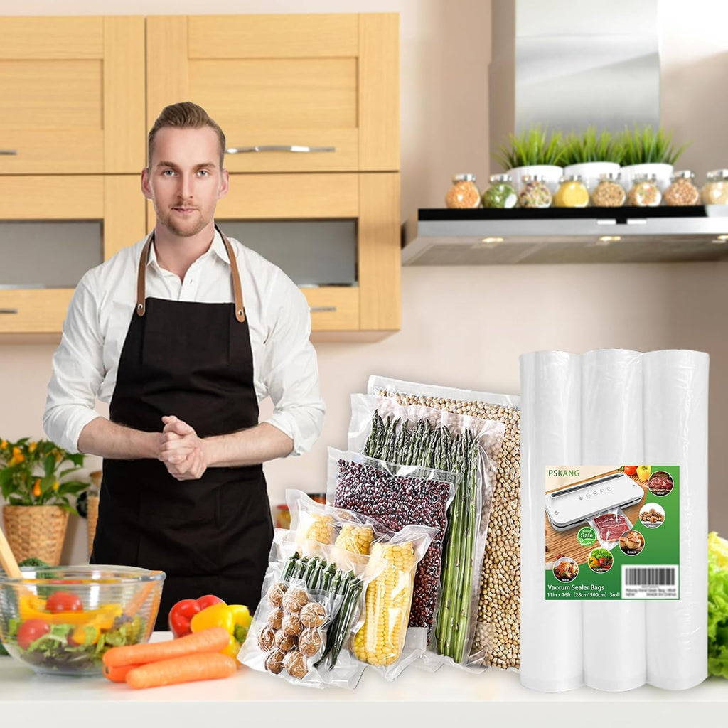 Vacuum Sealer Bags by [Brand Name] - Heavy Duty BPA-Free Rolls 11" x 16' for Airtight Food Storage