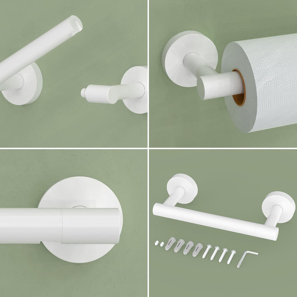 RARXTR Toilet Paper Holder - Wall-Mounted SUS304 Stainless Steel with Pivoting Double Post - Brushed Brass Finish