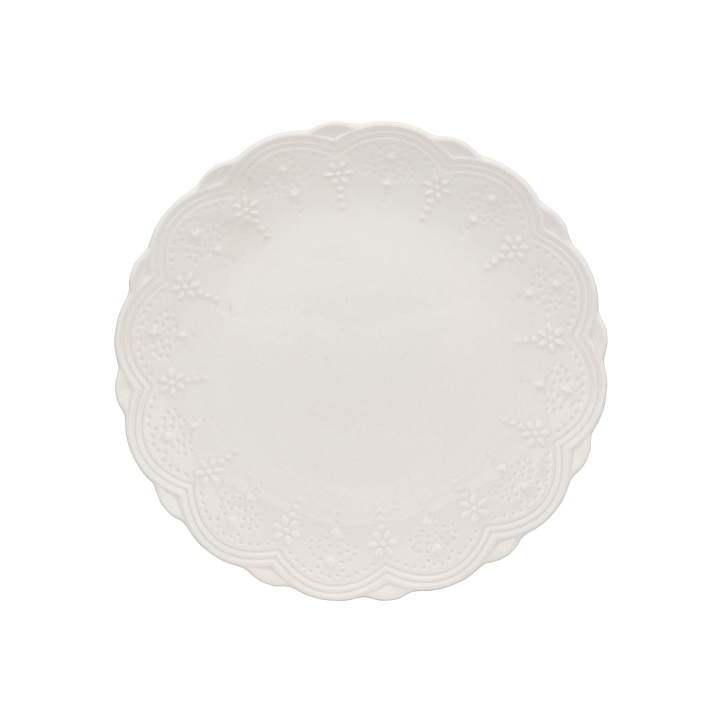10 Strawberry Street Valentina 8" White Side Plate, Set of 6