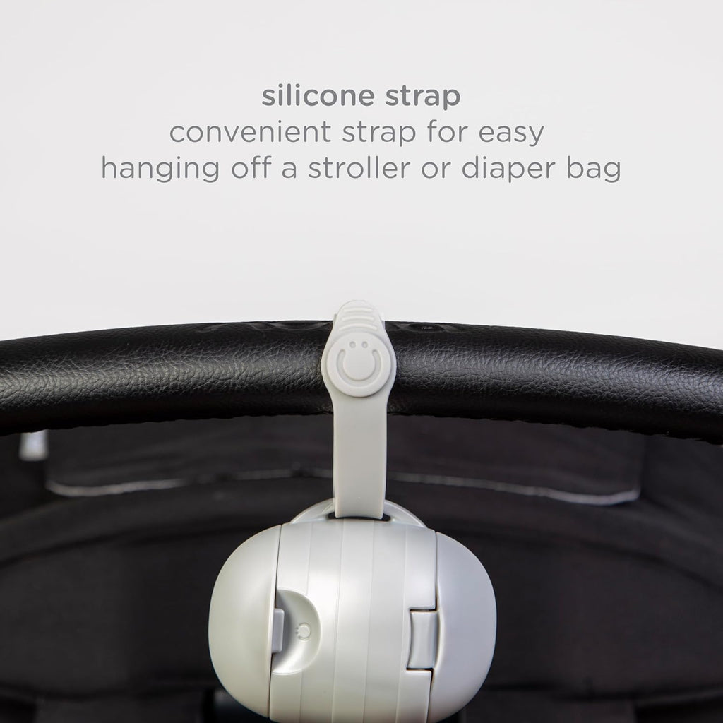 Ubbi On-the-Go Dual Pacifier Holder - Keep Baby's Binkies Clean & Accessible | Portable Travel Accessory in Gray