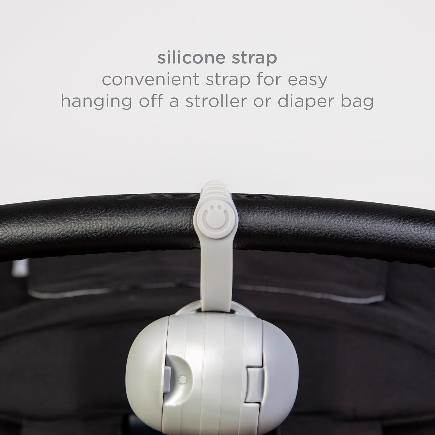 Ubbi On-the-Go Dual Pacifier Holder - Keep Baby's Binkies Clean & Accessible | Portable Travel Accessory in Gray