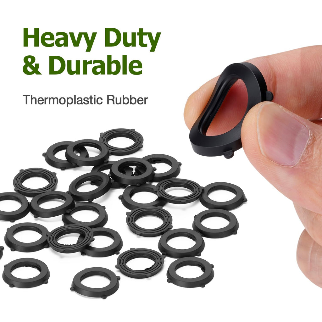 SmoTecQ Garden Hose Washers - 30 Pack Heavy Duty Rubber Seals for 3/4" Hose Fittings, Leak-Proof Design