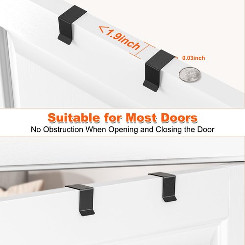 Aquzee Pantry Door Organizer, 6-Tier Over the Door Pantry Organizer, 2 IN 1 Hanging Wall Mount Spice Rack, Adjustable Baskets, Heavy Duty Spice Organization for Cabinet Kitchen Closet