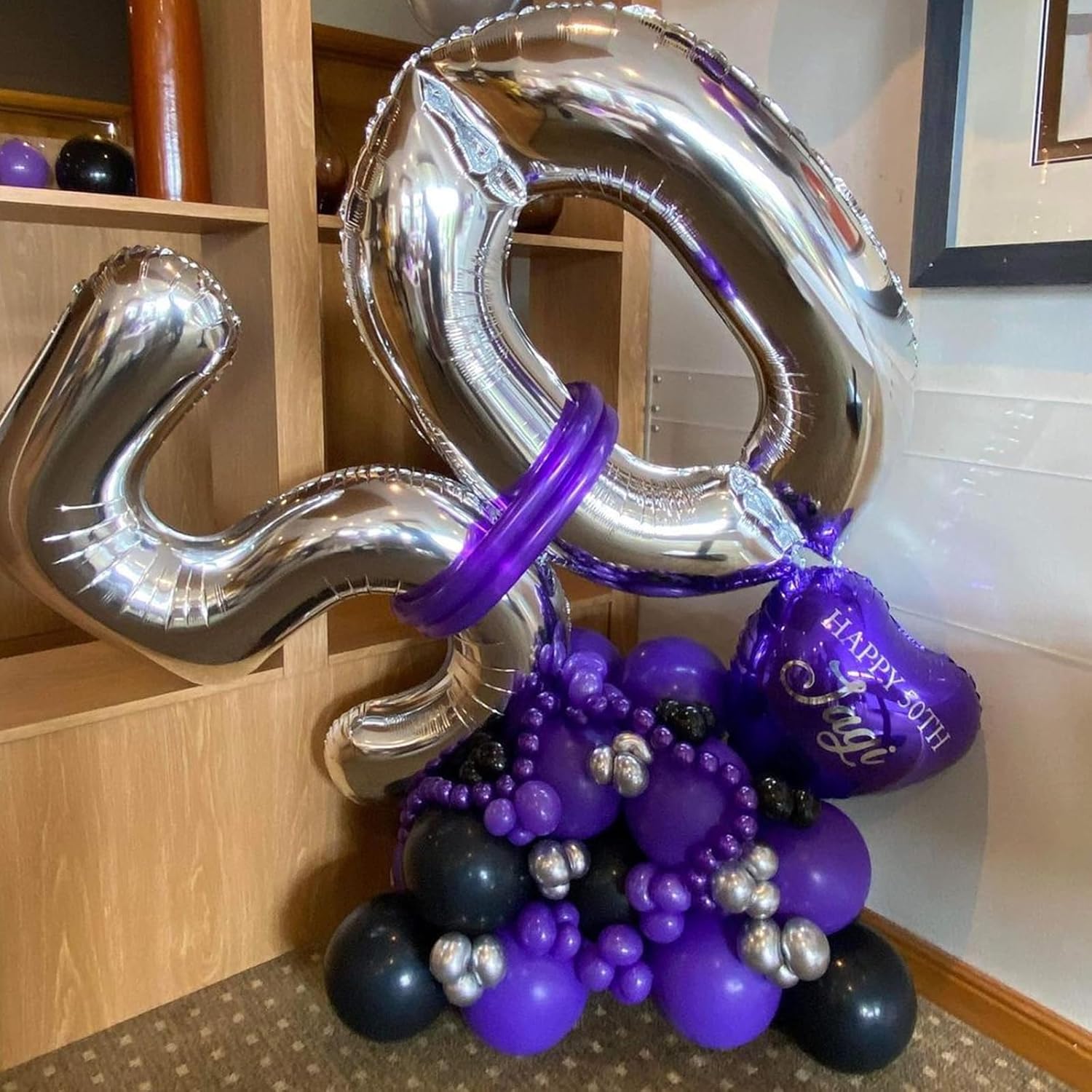 Skiennix 12-Inch Purple and Black Latex Balloons - 67pcs for Birthday, Graduation, and Party Decor