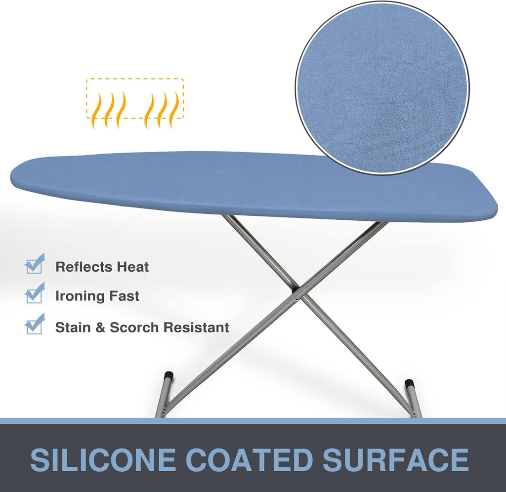 VividPaw Ironing Board Cover - Extra Wide Silicone Coated Pad with Thick Padding | 18" x 49" - Blue