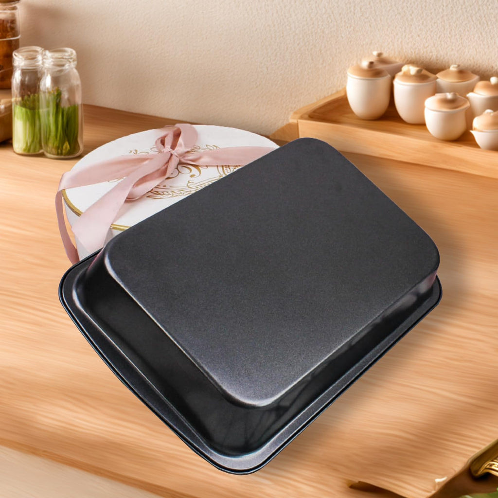 FISDEN Set of 3 Rectangular Cake Pan, Non-Stick Baking Pan for Oven, 9 x 13 Inch Deep Cookie Sheet Tray, BPA Free Bakeware for Brownie Lasagna Casserole Bread