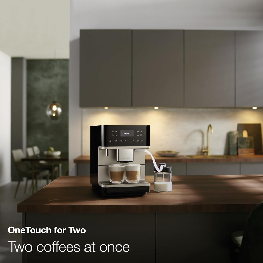 Miele CM 6360 MilkPerfection Automatic Coffee Machine - OneTouch for Two, WiFi-Enabled, Obsidian Black