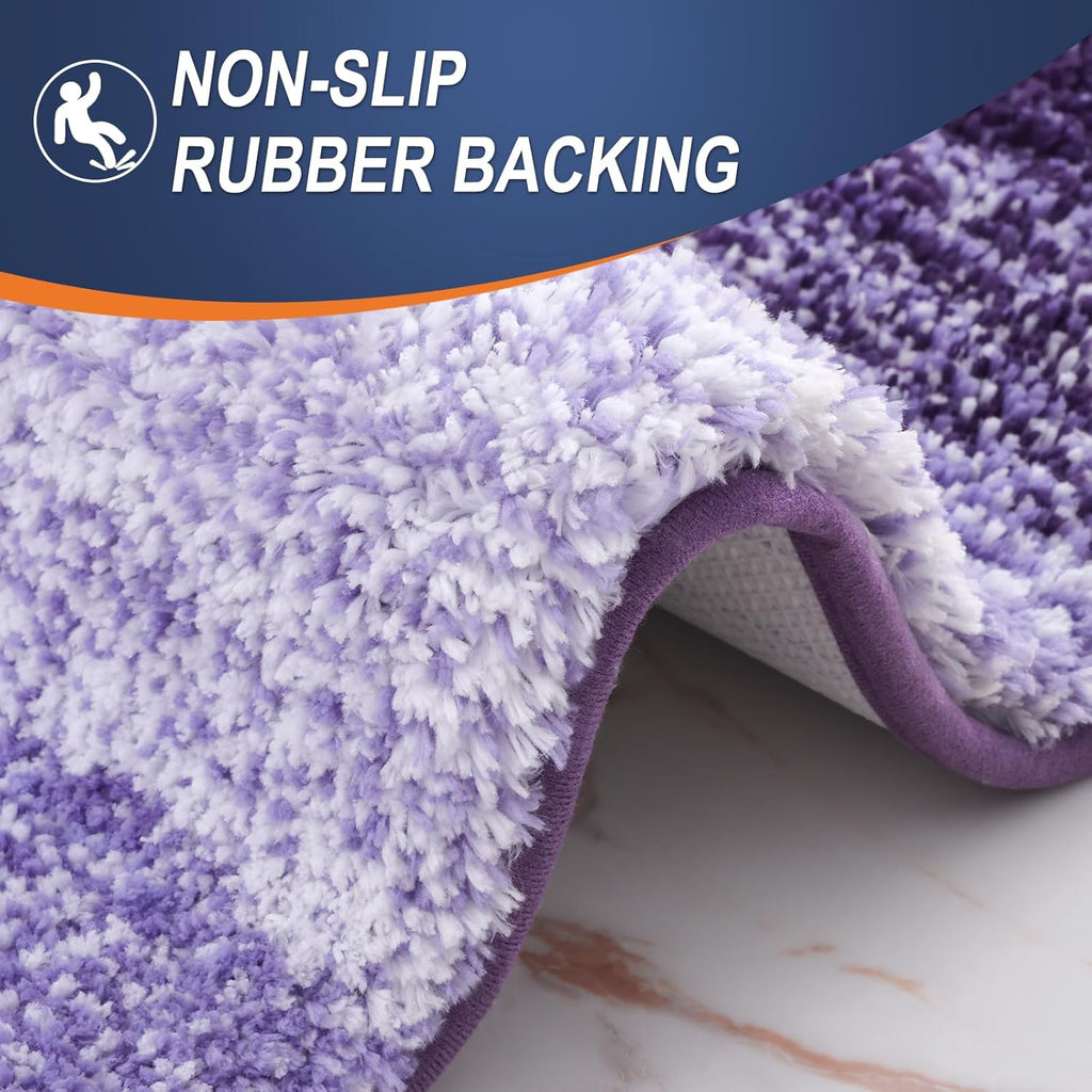OLANLY Bathroom Rugs - Extra Soft Microfiber Mat | Quick Dry, Machine Washable, 30x20, Violet