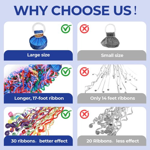 12Pack No Mess Streamers,Color Mix Hand Throw Streamers Poppers,No Mess Confetti Poppers for Wedding,Birthday,Party Celebrations,Graduation,Party Favors Shows