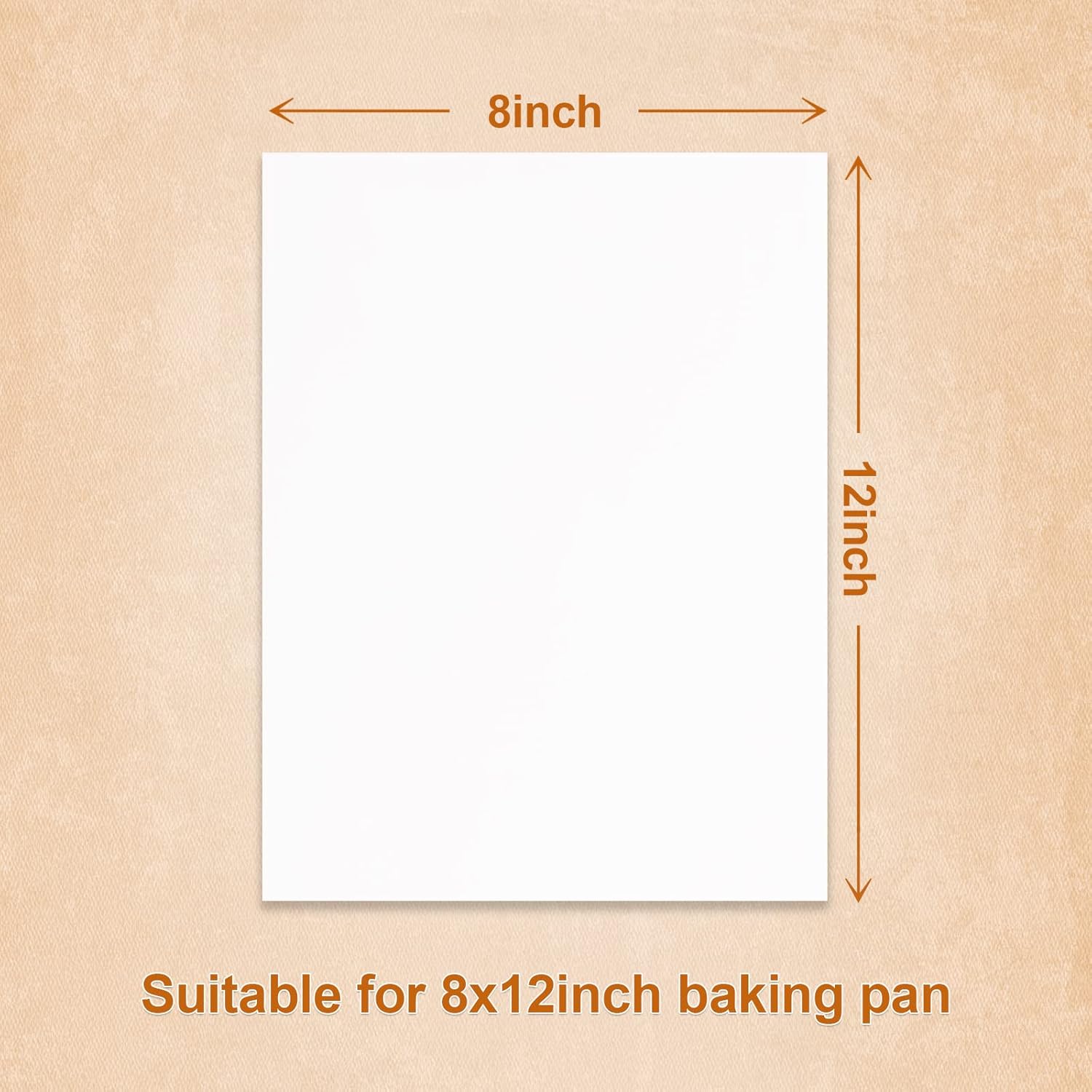 QYH Parchment Paper Baking Sheets - 300 Non-Stick Pre-Cut 8x12 Inch White Sheets for Baking & Grilling