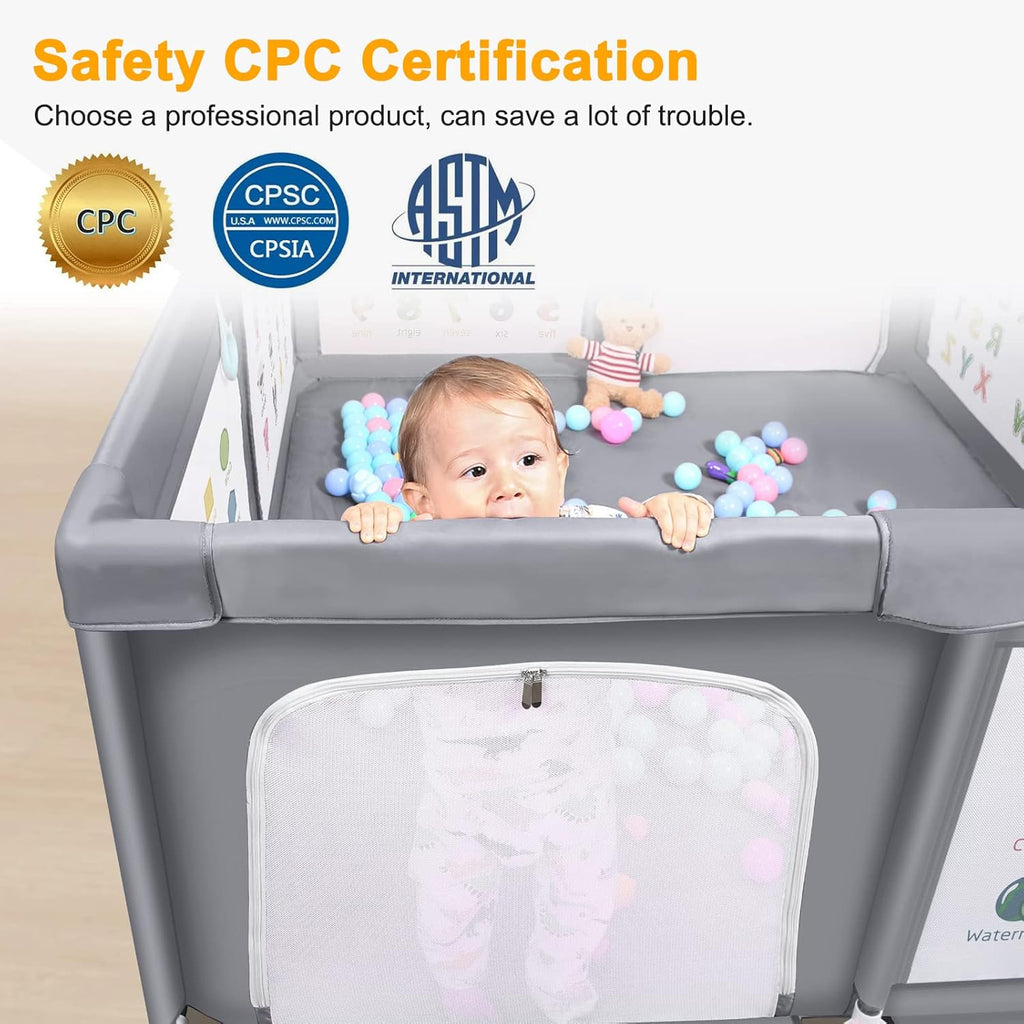 Premium Baby Playpen - Extra Large 71x60 Inches Activity Center with Mat | Safe Indoor & Outdoor Use
